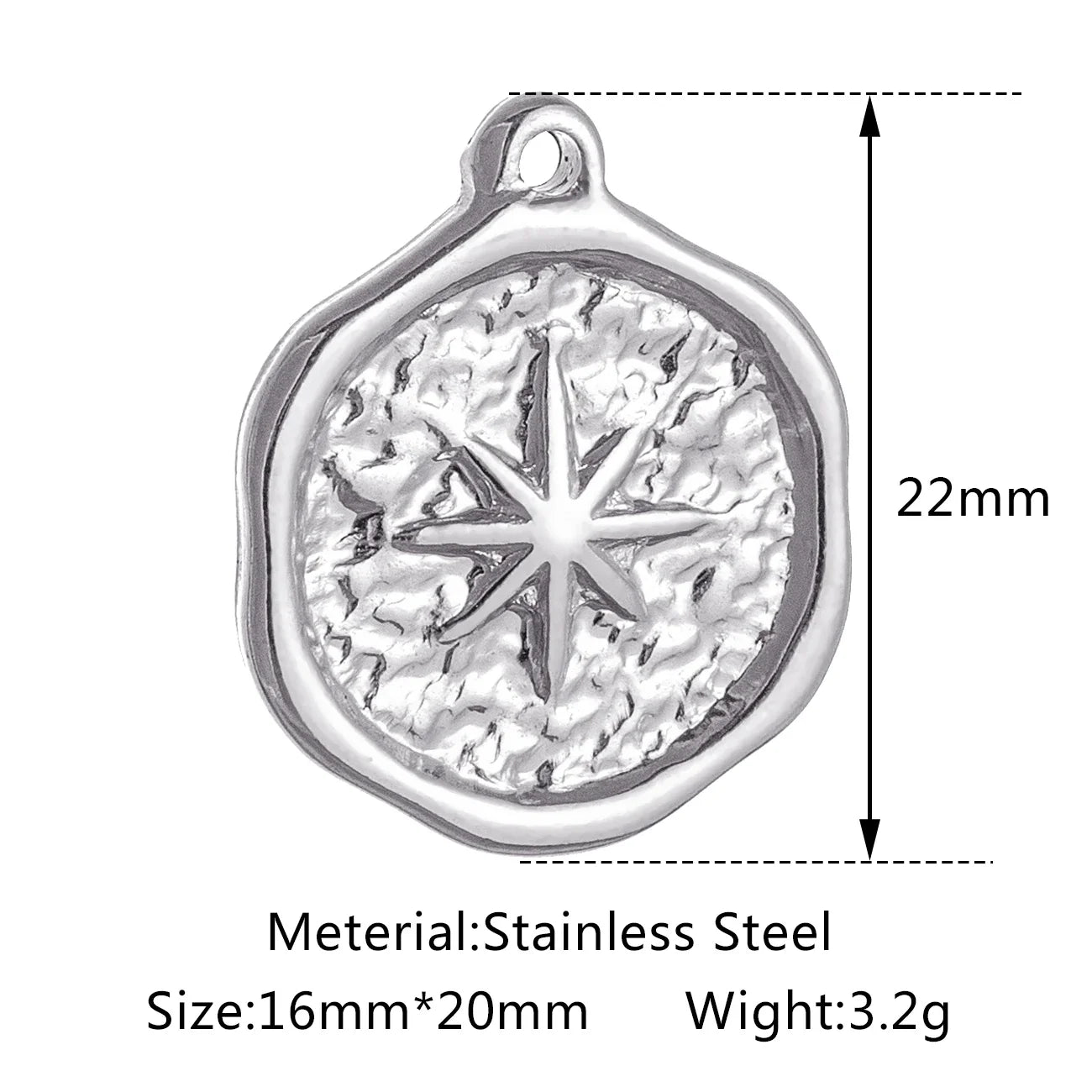 Stainless Steel Sunburst Sun Moon Star Charms Pendant – DIY Jewelry Making for Necklace, Bracelet & Earrings