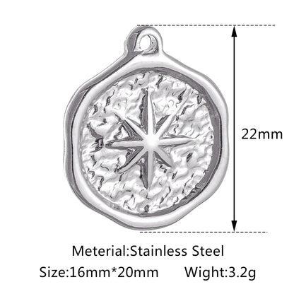 Stainless Steel Sunburst Sun Moon Star Charms Pendant – DIY Jewelry Making for Necklace, Bracelet & Earrings