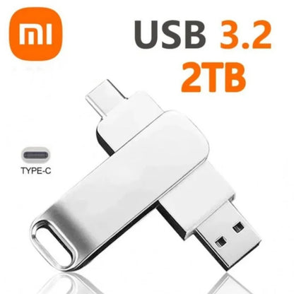 Xiaomi 16TB USB 3.2 Flash Drive — Super High-Speed Metal U Disk, Waterproof Type-C SSD Pen Drive