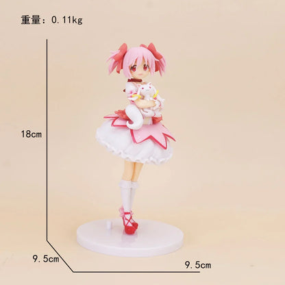 18cm Puella Magi Madoka Magica Kaname Madoka Action Figure – Magical Girl Model Doll for Christmas Gift & Decoration