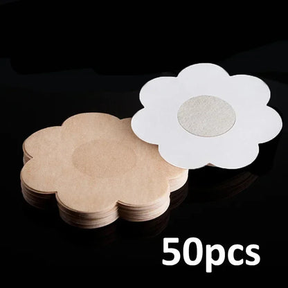 10-200PCS Women’s Nipple Cover Stickers – Invisible Self-Adhesive Disposable Bra Pasties & Chest Lift Tape