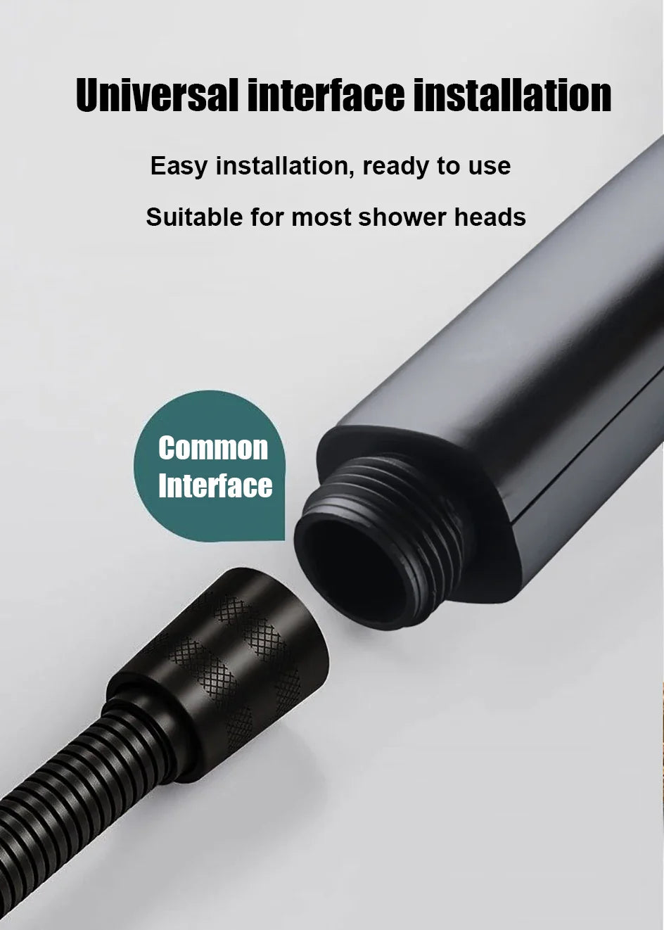 Ring-Shaped Handheld Shower Head – ABS Large Panel, Water-Saving Anti-Blocking High Pressure Nozzle for Bathroom