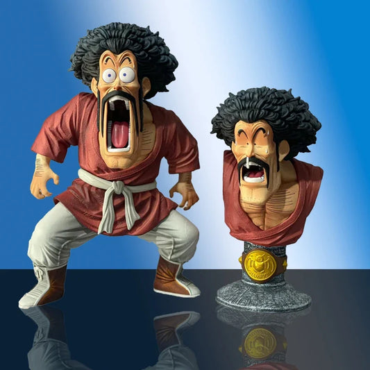 Dragon Ball Z Mr. Satan (Hercule) Figure — 18cm Anime Action Figure with 2 Heads, PVC Collectible Doll Toy for Kids & Gifts