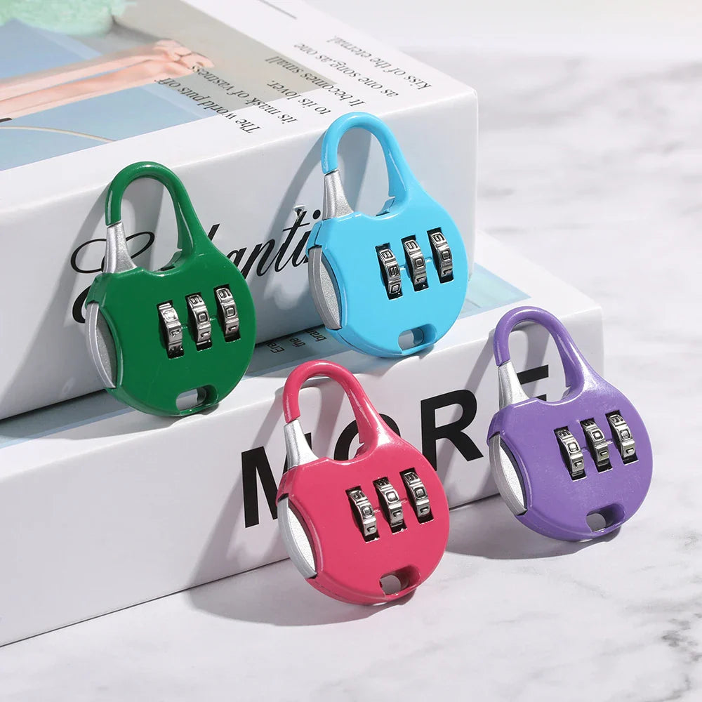 Metal Mini 3 Digit Password Lock: Combination Code Padlock for Travel Suitcase, Diary - Secure Locker Case Supply