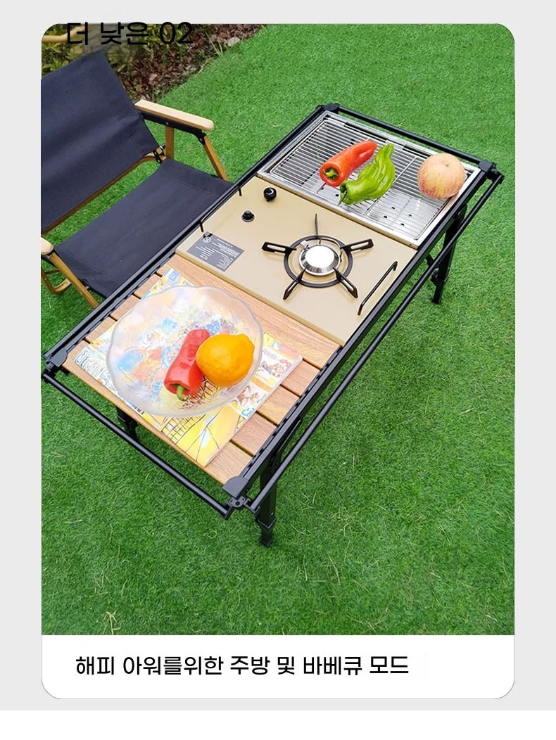 Lohascamping Folding IGT Table – Lightweight Adjustable Backpack Table for BBQ, Burner & Multifunctional Use