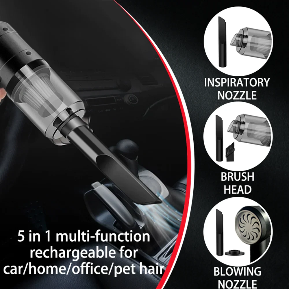 15000PA Handheld Cordless Vacuum – High-Power Compressed Air Dust Collector & Mini Car Cleaner
