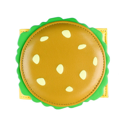 Burger-Shaped Cute Women's Wallet – Designer Men's ID Card Holder | Unique Fashion Accessory