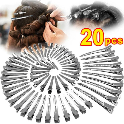 Women’s Metal Hair Care Clips – Steel Hairdressing Sectioning Clamps for Styling & Barber Use