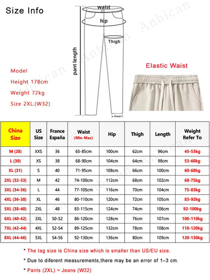 Men’s Wide Leg Cotton Sweatpants – Straight Fit Drawstring Casual Sports Track Pants, Big Size up to 8XL