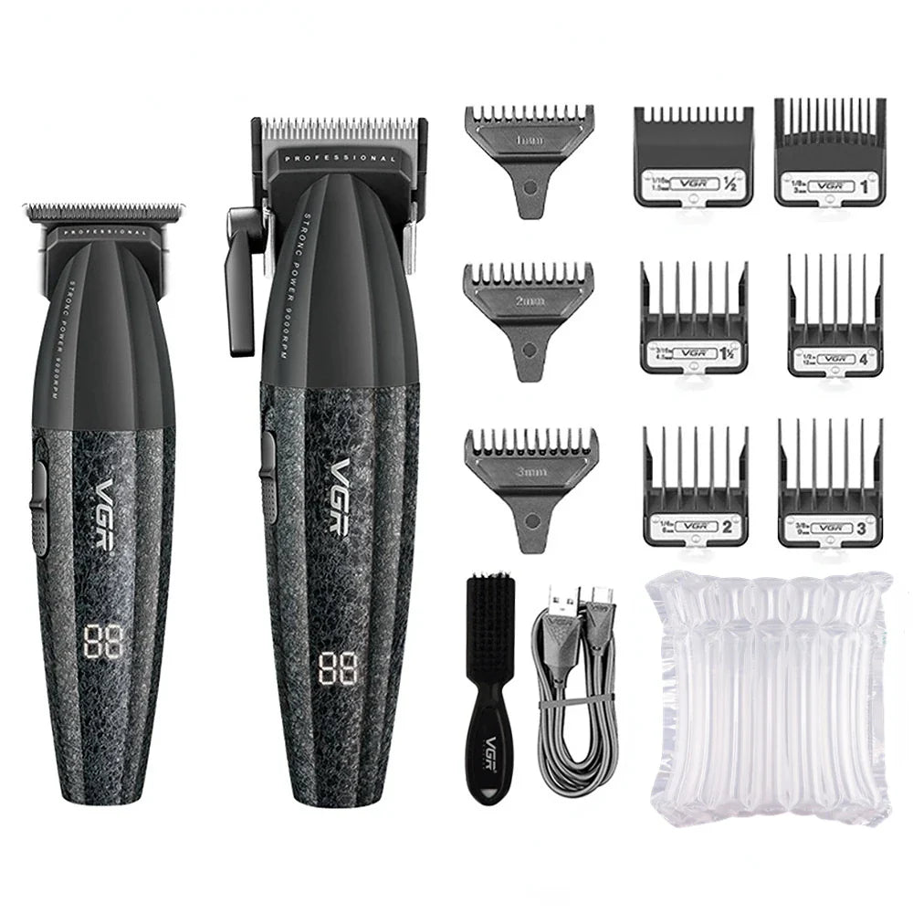 VGR V-640 Hair Trimmer – Professional Electric Hair Clipper, 9000 RPM Metal Trimmer for Men, Barber Hair Cutting Machine