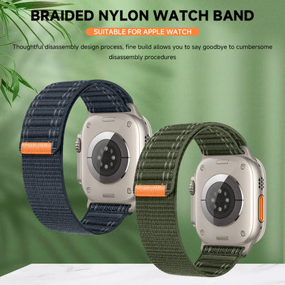 Nylon Strap for Apple Watch Band – Wave Pattern Bracelet for Ultra 2, iWatch Series 3-10, 38mm-49mm