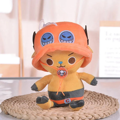 Japanese Anime One Piece Plush Toys — 25cm Luffy, Chopper, Ace & Roronoa Zoro Stuffed Dolls, Cute Cartoon Figure Kids Christmas Gift
