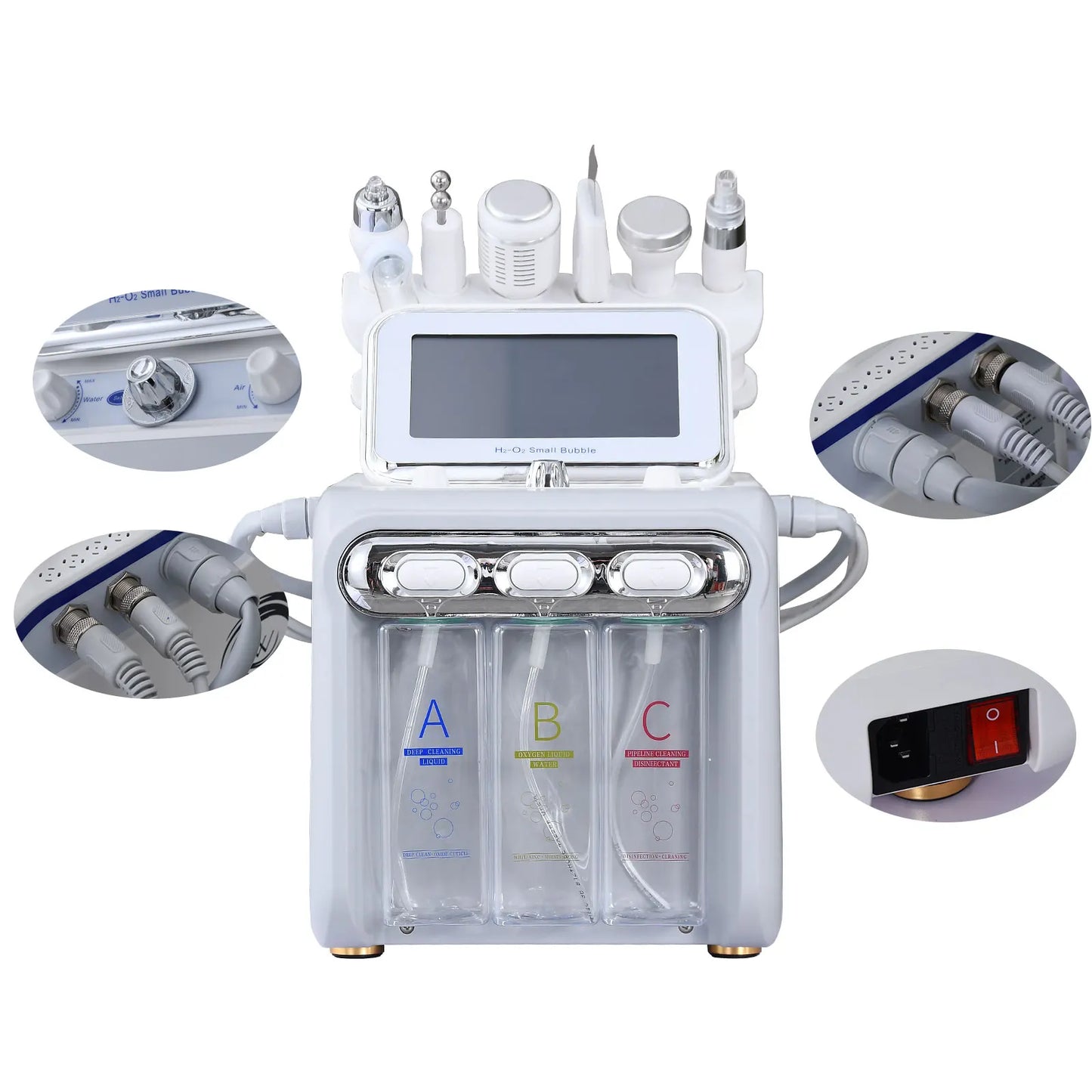 Professional Hydro Dermabrasion Machine – Skincare & Face Care Radiofrequency Facial Cleaning with Hydra Beauty Small Bubble Device