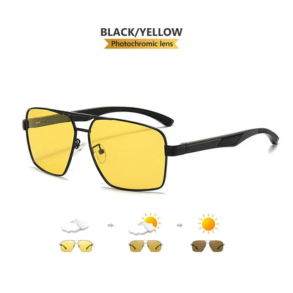 LIOUMO Photochromic Polarized Sunglasses – UV400 Night Vision Driving Glasses for Men & Women