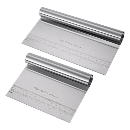 Stainless Steel Dough Chopper - Versatile Bench Scraper and Pastry Cutter