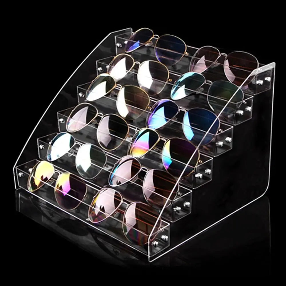Multi-Layer Acrylic Jewelry & Sunglass Organizer – Nail Polish & Eyeglass Display Stand