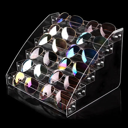 Multi-Layer Acrylic Jewelry & Sunglass Organizer – Nail Polish & Eyeglass Display Stand