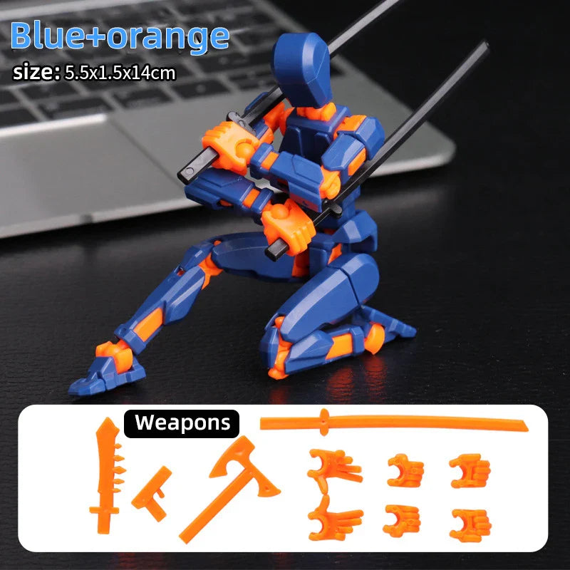 Multi-Jointed Shapeshift Robot 3D Printed Mannequin – 13 Action Figures for Kids & Adults, Parent-Child Games & Gifts