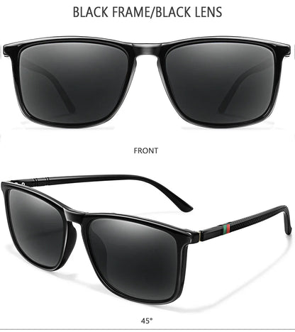 Luxury Square Vintage Polarized Sunglasses for Men & Women – UV400 Cycling, Driving, Fishing Eyewear