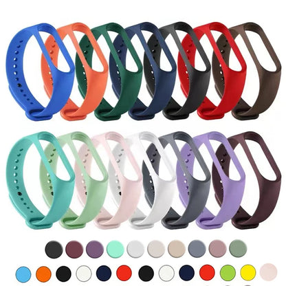 Silicone Watch Strap for Xiaomi Mi Band - Adjustable Replacement Wristband for Mi Band 3 4 5 6 7 Smartwatch