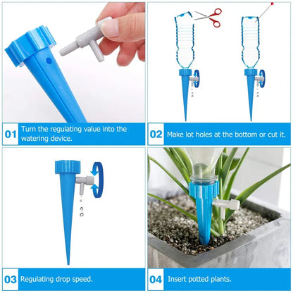 Adjustable Automatic Drip Irrigation System - Self-Watering Spike for Flowers and Plants, Ideal for Greenhouse and Garden Use