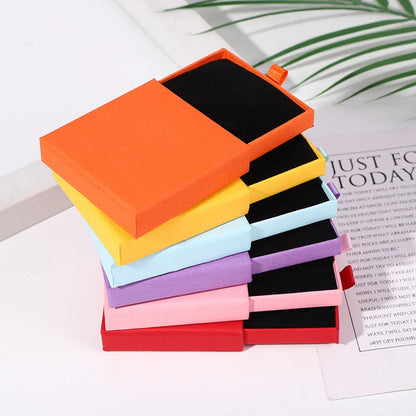 Creative Jewelry Drawer Box – Solid Color Storage Organizer for Necklace, Rings, Earrings & Bracelets, Gift Packaging 2022