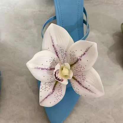 Colorful Thai Fairy Flower Shoe Buckles – Personalized Orchid Simulation Decor for Shoes