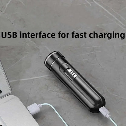USB Rechargeable Electric Razor for Men – Wet & Dry Shaver, Compact Portable One-Button Grooming Tool for Home, Car & Travel