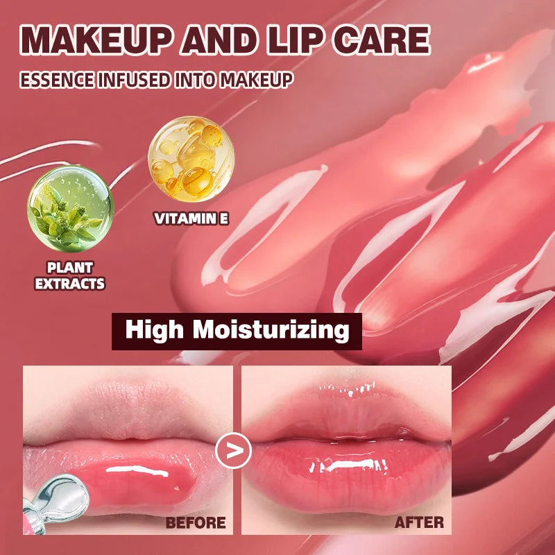 Moisturizing Lip Glaze - Hydrating Volumizing Lip Gloss for Women