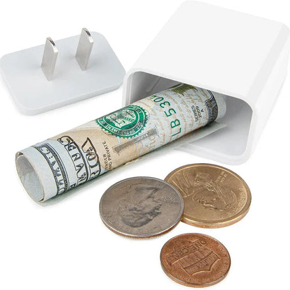 Fake Charger Hidden Safe – Secret Home Diversion Stash Can with Storage Compartment (Hiding Spot)