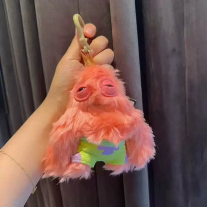 Fuggler SpongeBob Patrick Plush Keychain - Funny Ugly-Cute Monster Backpack Bag Charm