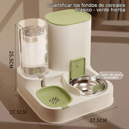 Automatic Cat Feeder & Water Dispenser – Large Capacity Dry & Wet Food Container