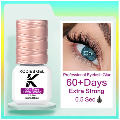 KODIES GEL Extra Strong Eyelash Glue — 5g 0.5s Fast-Dry Waterproof Adhesive for False Eyelash Extensions