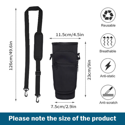 Leeseph Water Bottle Carrier Bag: Adjustable Shoulder Strap Pouch for Stanley 40oz Tumbler with Handle - Convenient Transport Solution