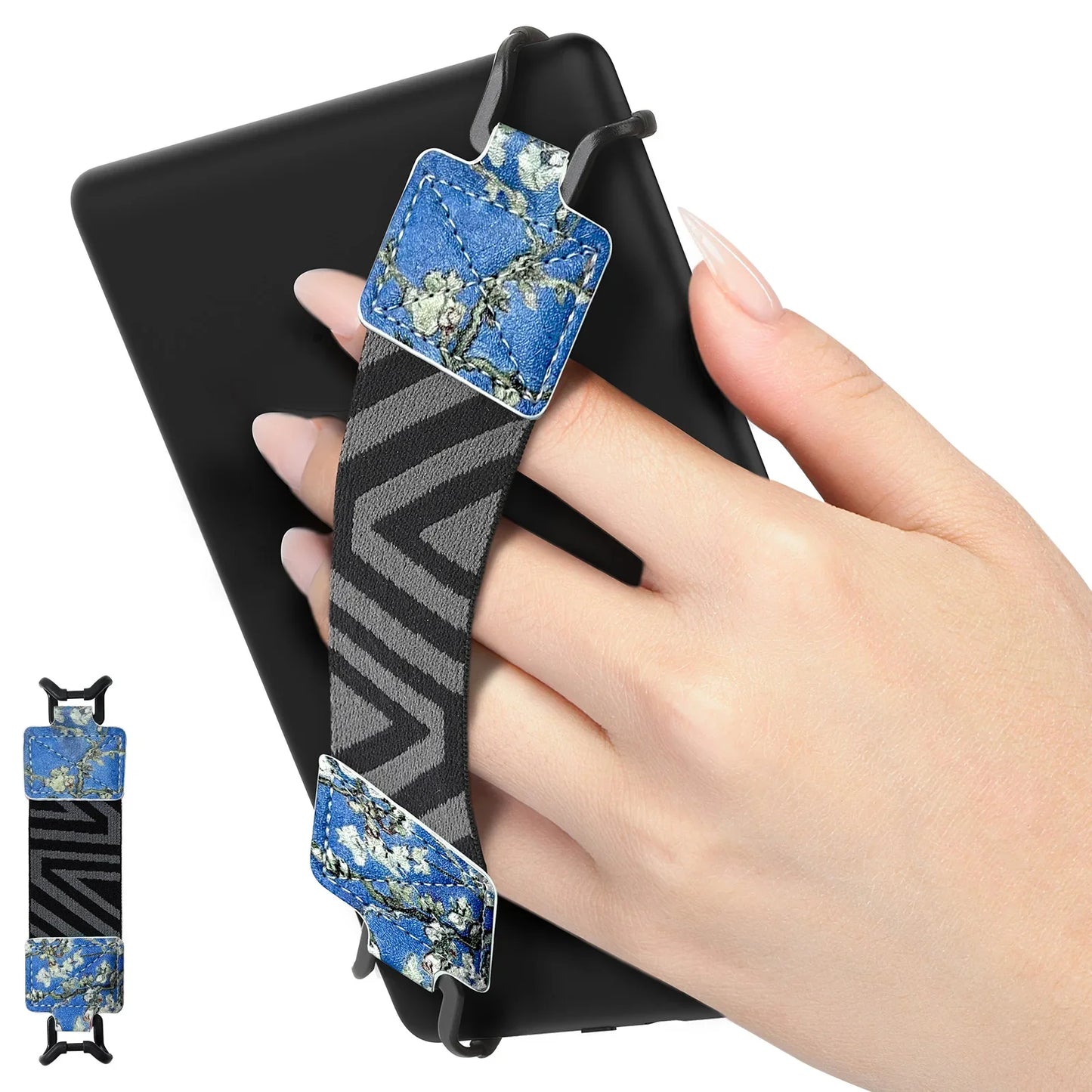 Security Hand Strap for 6-8" Kindle eReaders and Fire Tablets - High-Elasticity, Lightweight Finger Grip Holder