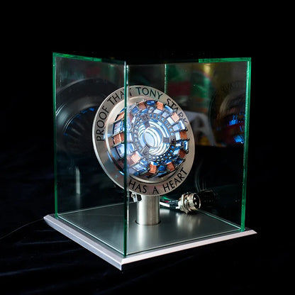 Avenger Iron Man MK1 Arc Reactor – Tony Stark Heart of Mark Figure with LED Light, 1:1 Cosplay Toy Chest Lamp for Kids Gift