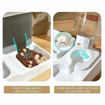 2.2L Automatic Pet Feeder & Water Dispenser – Smart 2-in-1 Dog Food Bowl