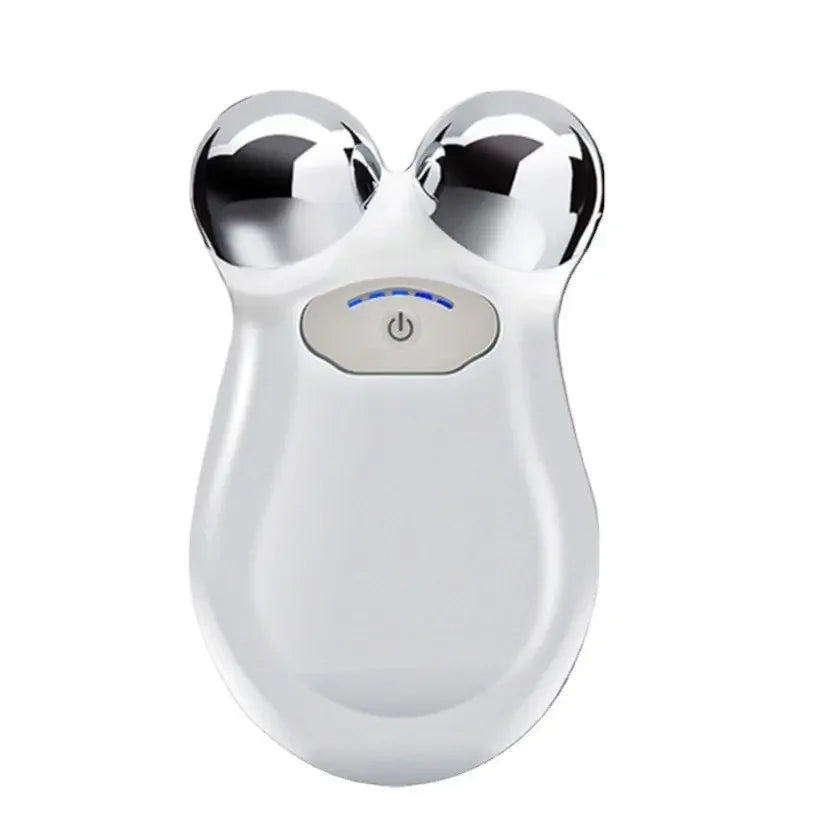Microcurrent Facial Massager Roller – EMS Face Lift & Anti-Wrinkle Skin Tightening Tool for Firming & Slimming