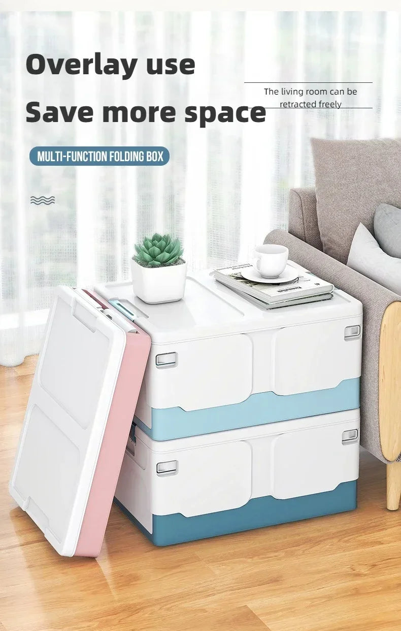 Extra Large Foldable Storage Box with Lid — Book, Snack, Toy, and Classroom Organizer for Home & Living Room