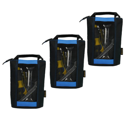 MELOTOUGH Canvas Tool Pouch | 2-Pack Zipper Bags with Mesh Window & Hanging Grommets