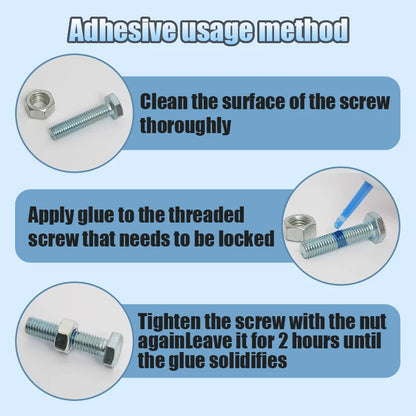 LOOLIFL Blue Thread Locker 243 – High Strength Screw & Bolt Adhesive, Anaerobic Metal Fastener Glue, Rustproof Nut Lock Sealant