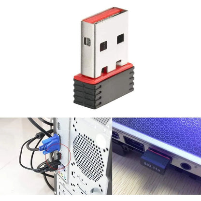 RTL8188 150Mbps USB WiFi Adapter – Wireless Network Dongle for Raspberry Pi, Desktop, Laptop, and Windows PC