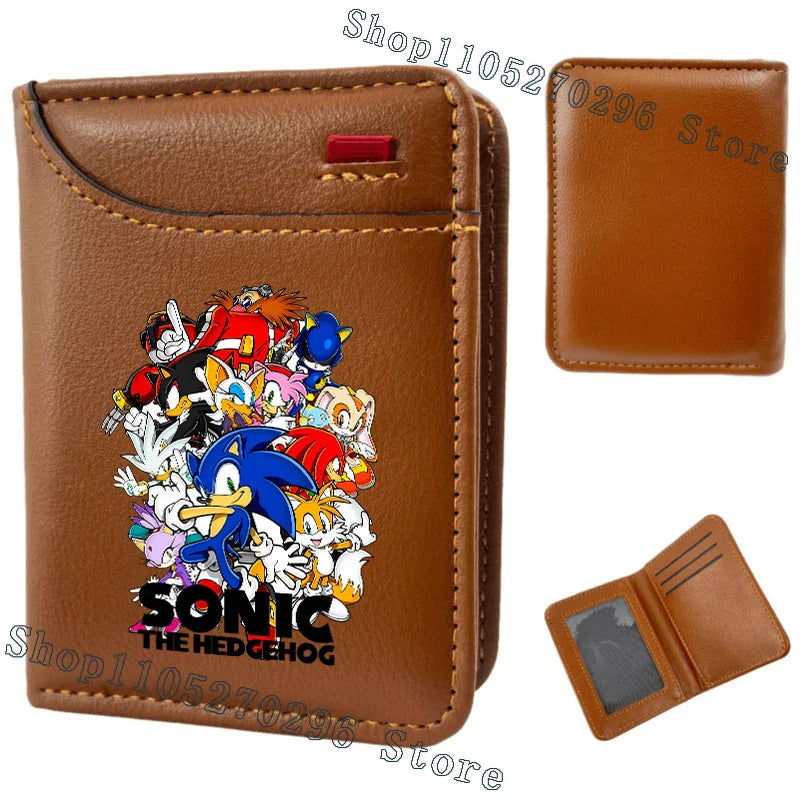 Sonic & Shadow Cartoon Wallet – Anime Multi-Card Vertical Holder, Portable Slim Card Pack, 2026 New Fashion Gift Wallet