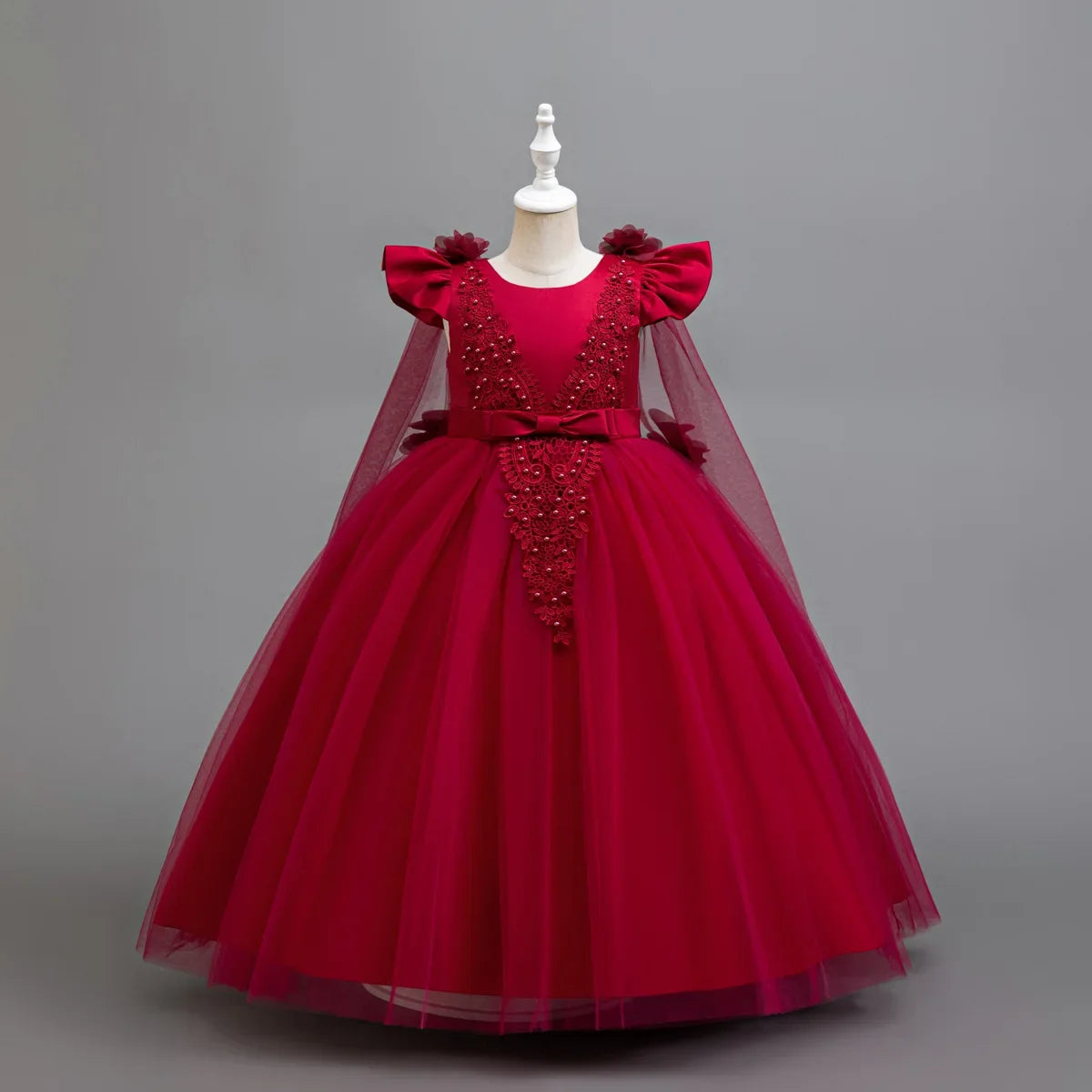 Girls Tulle Party Dress - Elegant Wedding, Dance & Christmas Dress for Kids Ages 4–12