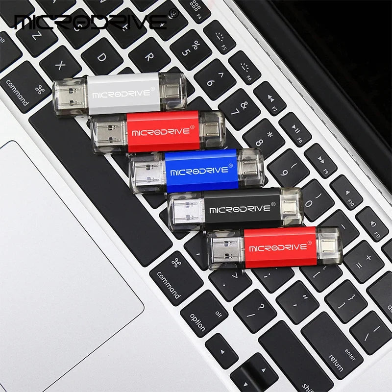 Type C OTG USB Flash Drive - High Speed USB 2.0 Memory Stick 4GB 8GB 16GB 32GB 64GB 128GB for Type-C Devices