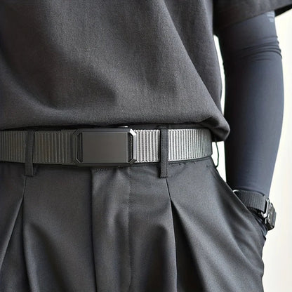 Metal Automatic Buckle Nylon Tactical Belt for Men – High-Quality Army Military Waist Canvas Strap
