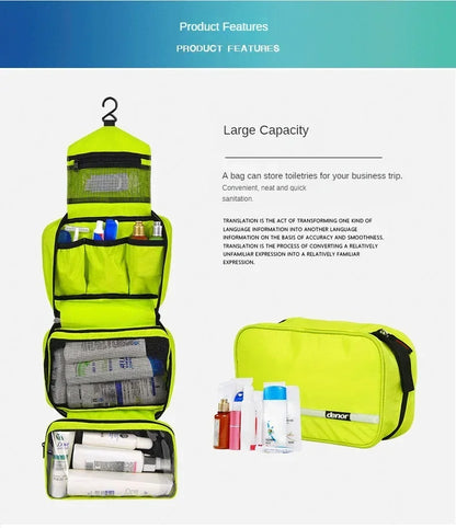 Hanging Waterproof Toiletry Bag – Large Travel Cosmetic & Makeup Organizer for Men & Women