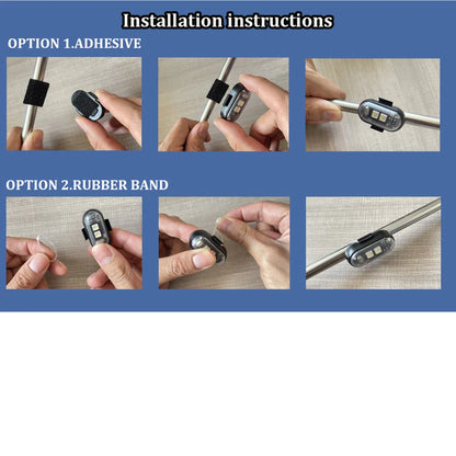Wireless RGB LED Aircraft Strobe Lights - Motorcycle Flash Position Warning Lights - for Airplanes, Helicopters, and More
