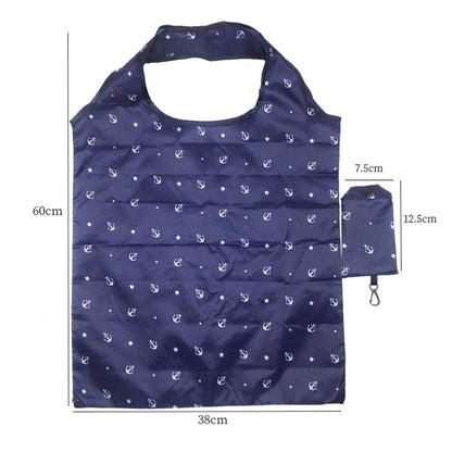 Foldable Reusable Shopping Bag - Eco-Friendly Shopper and Storage Organizer for Groceries, Vegetables - Ideal Women's Travel Tote