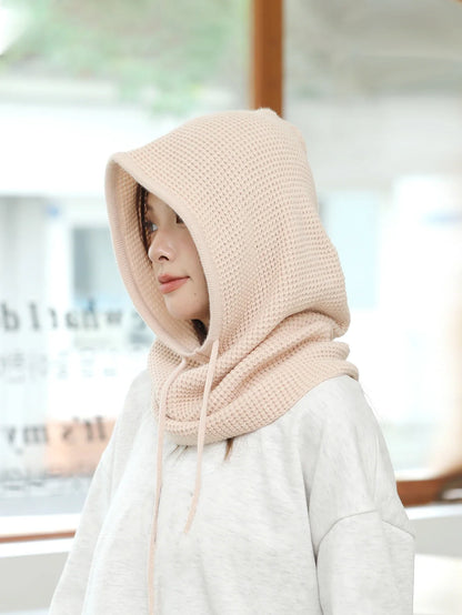 Women’s Winter Beanie Hat with Knit Balaclava – Neck Warmer & Ski Snow Scarf